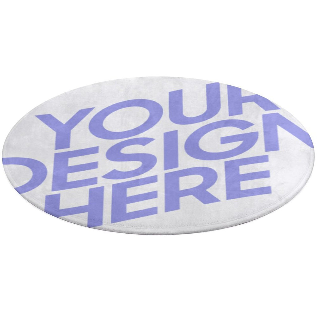 Tapis de sol rond confortable pour la maison personnalisé avec motif photo logo texte