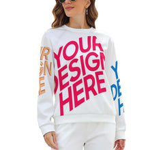 Charger l&#39;image dans la galerie, RH Sweat-Shirts pull col rond raglan femme personnalisé avec photo logo et texte (Conception multi-images)
