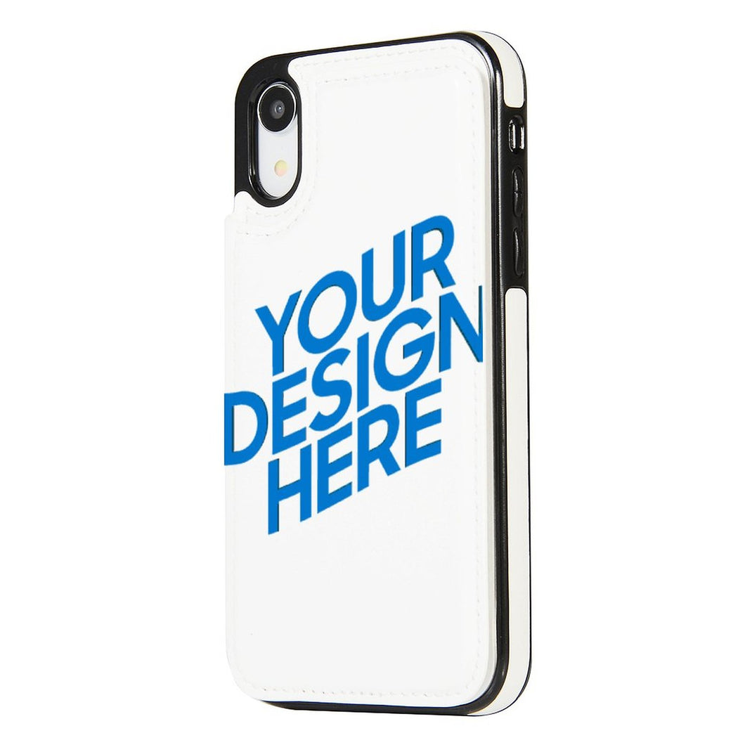 Coque en cuir à rabat Apple Iphone XR impression personnalisé avec logo photo motif texte