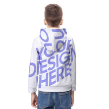 Charger l&#39;image dans la galerie, Sweat à capuche décontracté classique imprimé entièrement pour enfants garçons ado personnalisé avec photo logo texte motif
