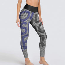 Charger l&#39;image dans la galerie, Leggings de Sport / Pantalon de Yoga en Nid d&#39;abeille Taille Haute Stretch pour Femme YJ050 Personnalisé Impression Complète Multi-Image Avec Texte Motif Logo Photo
