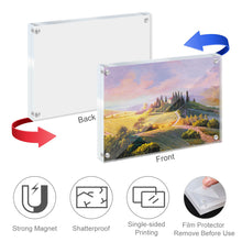 Charger l&#39;image dans la galerie, Cadre Photo Magnétique Acrylique Cadre Transparent Double Face GY0903955 personnalisé avec photo logo texte motif
