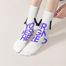 Charger l&#39;image dans la galerie, Jolies chaussettes main dans la main pour femmes et hommes personnalisées avec photo motif texte
