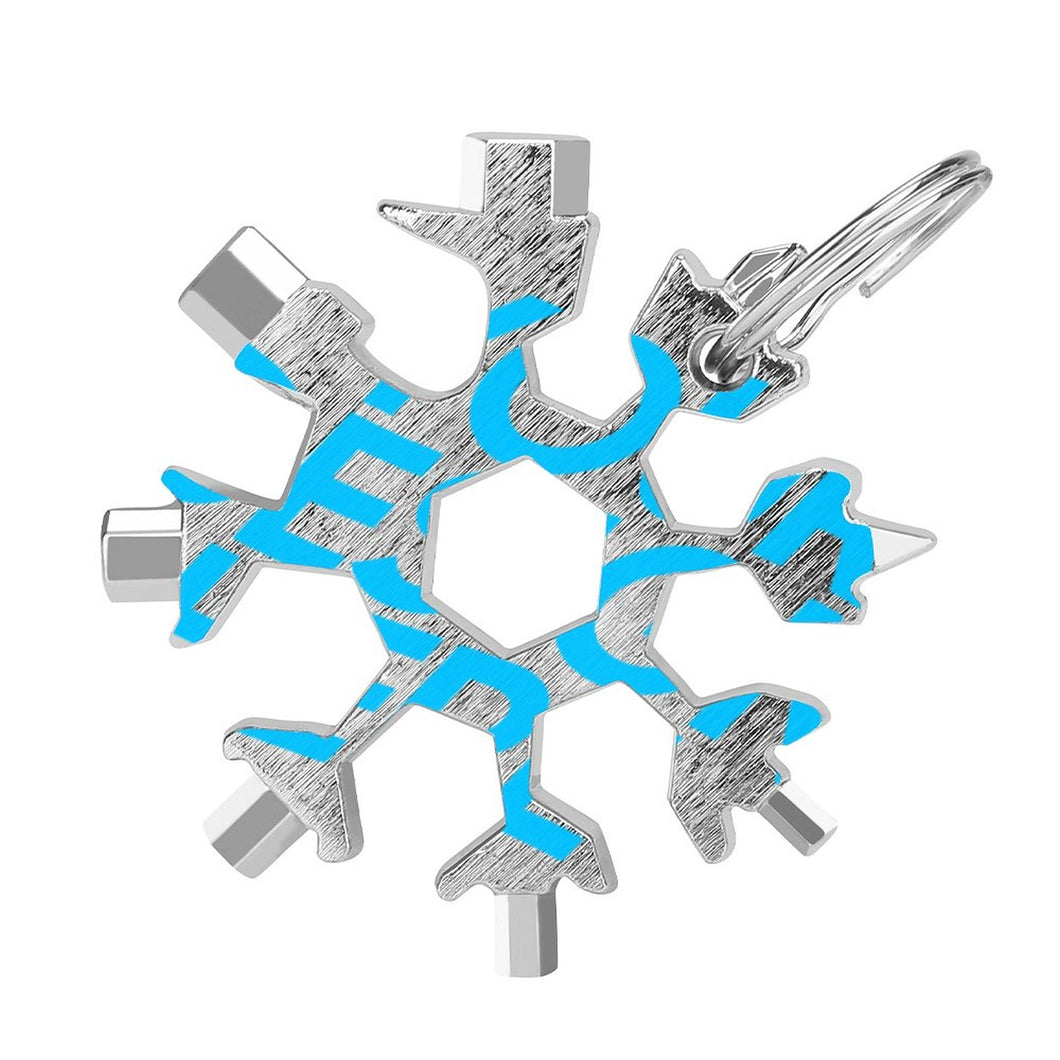 Clé à molette multifonction forme de flocon de neige personnalisée avec image logo motif texte
