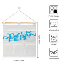 Charger l&#39;image dans la galerie, Sac de rangement suspendu en coton et lin Personnalisé
