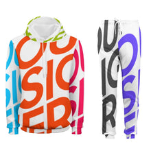 Charger l&#39;image dans la galerie, Ensemble sweat à capuche sport à la mode homme personnalisé avec photo motif texte logo (impression des multi-images)
