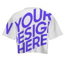 Charger l&#39;image dans la galerie, T-shirt à col rond pour femme haut court chemise de plage MSYX253 personnalisé avec photo texte motif
