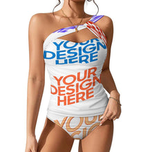 Charger l&#39;image dans la galerie, 2024 nouvelle Maillot de bain tankini pour femmes ensemble 2 pièces SDS2002 personnalisée avec prénom motif texte (conception multi-images)
