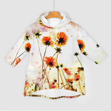 Charger l&#39;image dans la galerie, Hoodie Sweat Pull à capuche à manches 3/4 femmes personnalisé avec photo logo texte motif (impression d&#39;image unique)
