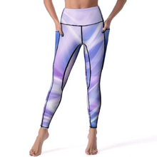 Charger l&#39;image dans la galerie, Pantalons longs de yoga femme / Legging de sport CE003 personnalisé avec photo logo texte (Impression des multi-images)
