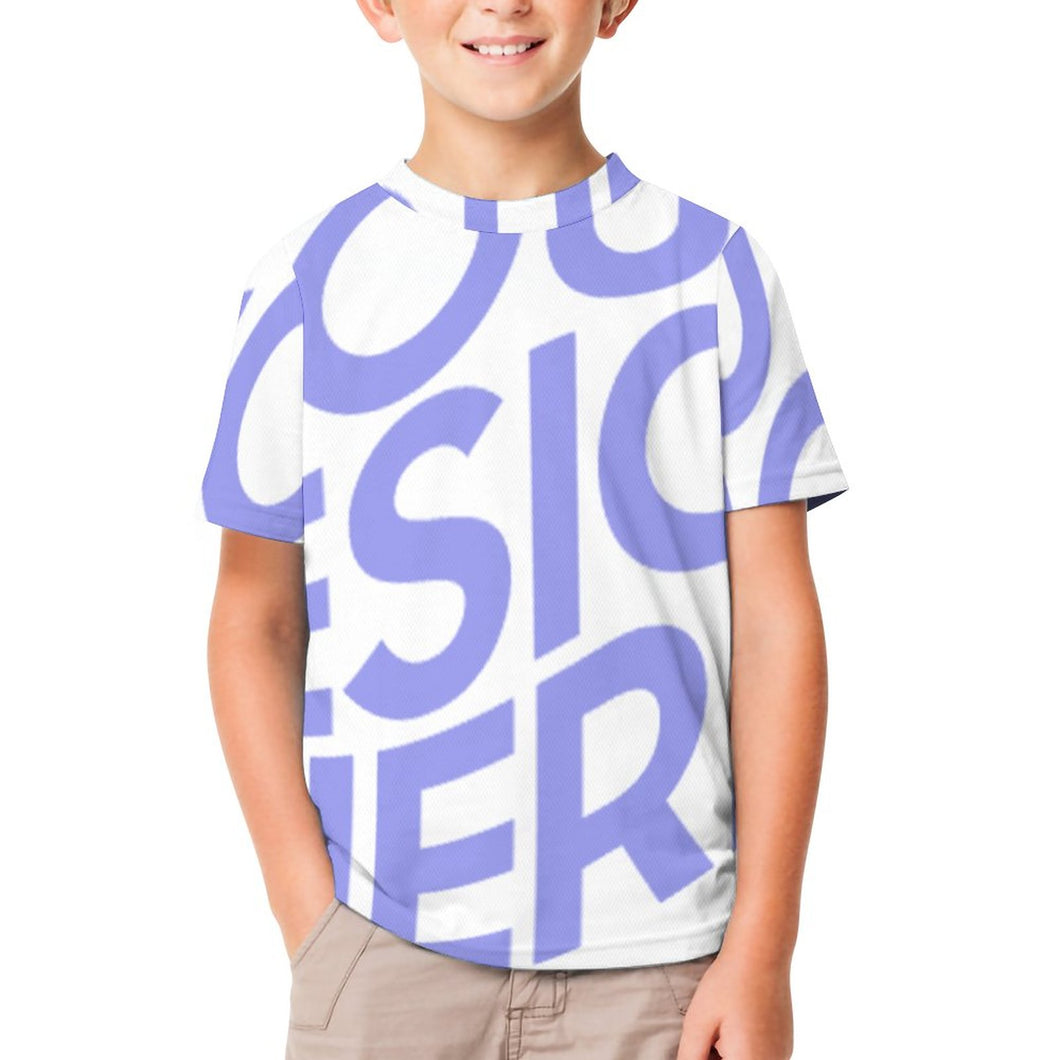 T-shirt / Tee shirt enfant manches courtes sport ET personnalisé avec photo texte logo (impression image unique)