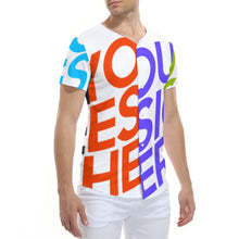Charger l&#39;image dans la galerie, Chemise à manches courtes de baseball grande taille homme AJT personnalisée avec photo motif logo texte (conception multi-images)
