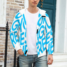 Charger l&#39;image dans la galerie, Impression d’image unique Jacket veste grande taille avec poche homme A681 personnalisé avec image logo texte motif
