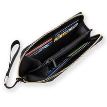 Charger l&#39;image dans la galerie, Portefeuille long en cuir personnalisé avec prénom photo texte pour femme homme
