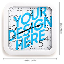 Charger l&#39;image dans la galerie, Horloge carrée en plastique personnalisé avec photo logo texte motif
