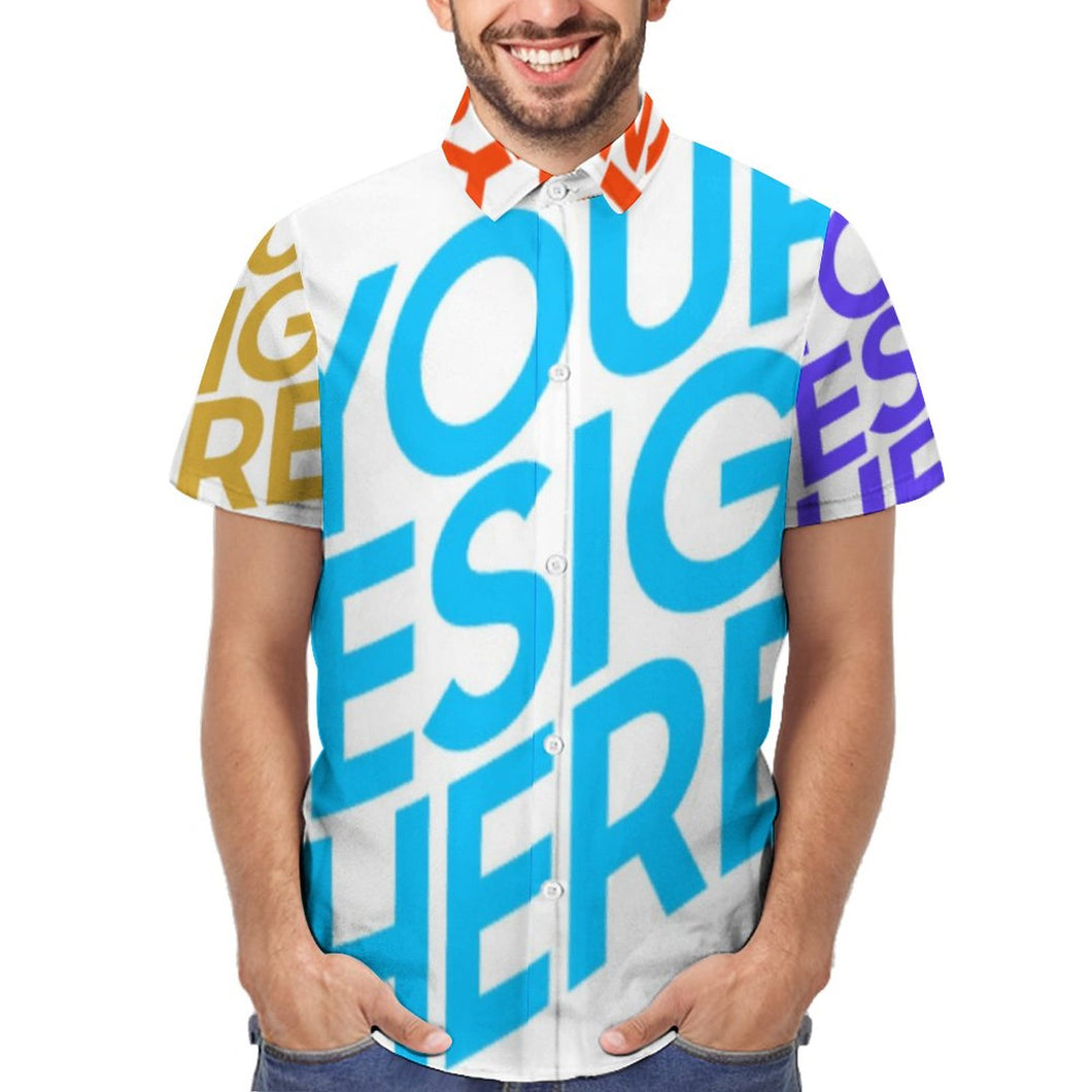 Chemise à manches courtes t-shirt tee shirt simple grande taille pour homme 3M37 personnalisé avec photo motif texte