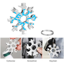 Charger l&#39;image dans la galerie, Clé à molette multifonction forme de flocon de neige personnalisée avec image logo motif texte
