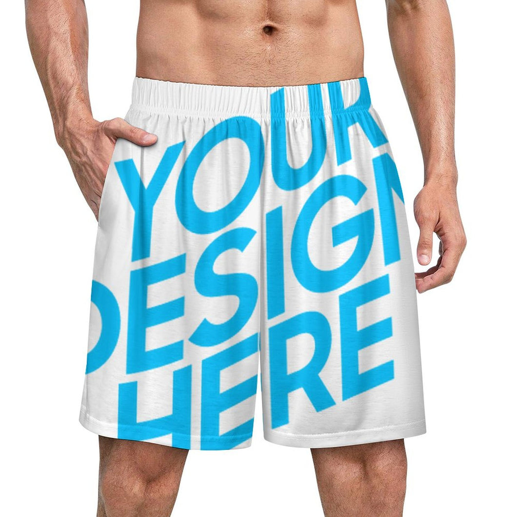 Pack de 1 shorts de nuit confortables et doux pour hommes LM012 personnalisé avec photo texte prénom (conception une image)