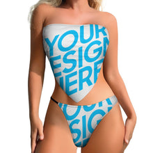 Charger l&#39;image dans la galerie, 2023 nouveau bikini push-up bustier sexy ensemble 2 pièces J203D65 personnalisé avec photo texte motif (conception une image)
