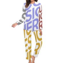 Charger l&#39;image dans la galerie, Ensembles pyjama peignoir chemise de nuit femme BTZ personnalisé avec photo prénom (conception multi-images)
