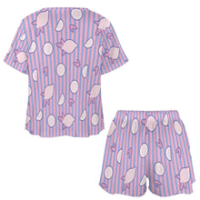 Charger l&#39;image dans la galerie, Ensemble de Pyjama court chemise de nuit courte pour femme UTZ personnalisé avec prénom photo logo (impression d’image unique)
