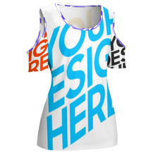 Charger l&#39;image dans la galerie, Tee Shirt Haut à manches courtes / Chemise épaules dénudées femme ACT personnalisé avec photo texte logo motif (impression des multi-images)
