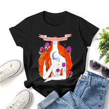 Charger l&#39;image dans la galerie, T-shirt tee shirt en coton à manches courtes femme tendance personnalisé avec photo motif logo image texte (impression recto verso)
