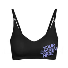 Charger l&#39;image dans la galerie, Brassière échancrée soutien-gorge push up sans coutures active micro-stretch lounge pour femme WH022 personnalisé avec motif texte photo (impression en bas à gauche)
