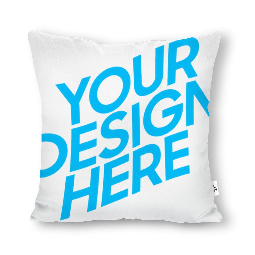 Taies d'oreiller / Housses de coussin en toile (impression recto) personnalisée avec photo motif logo texte