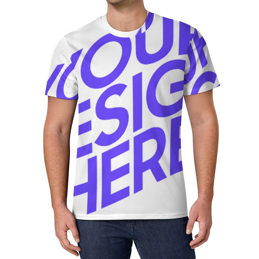T-shirt tee shirt homme imprimé allover OMDT01 personnalisé avec photo texte prénom (conception une image)