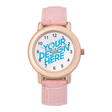 Charger l&#39;image dans la galerie, Montre bracelet en cuir personnalisée avec photo texte pour femme
