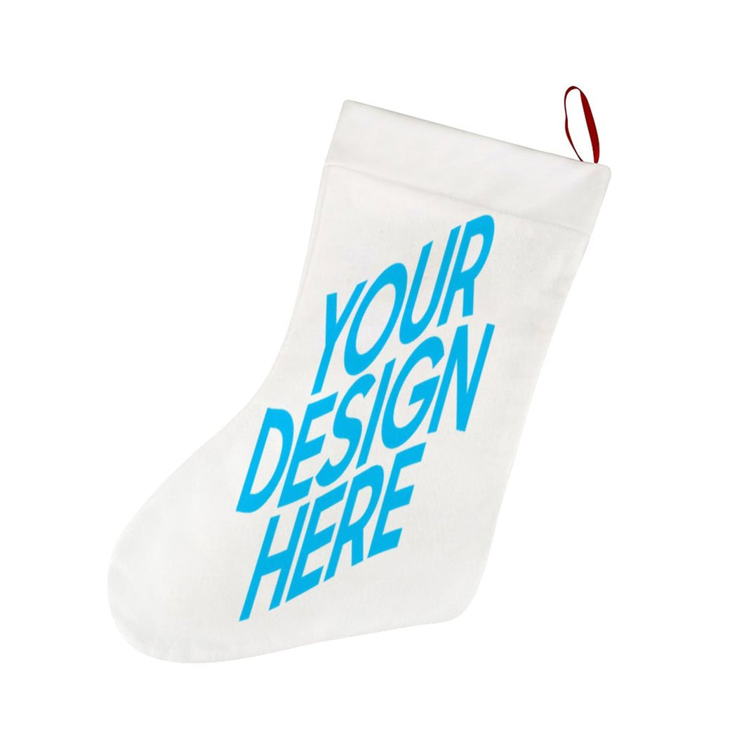 Chaussettes de Noël à suspendre en peluche courte JJ0525001 impression personnalisées avec logo photo motif texte