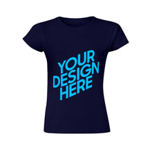 Charger l&#39;image dans la galerie, T-shirt tee shirt original design en ligne femme à manches courtes personnalisé avec photo image logo texte motif
