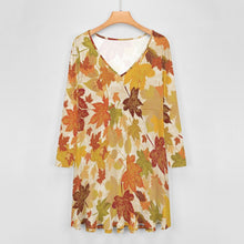Charger l&#39;image dans la galerie, Impression des multi-images Grande taille Robe personnalisée Femme à manches longues / Robe personnalisable col V B829 impression avec prénom photo logo
