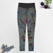 Charger l&#39;image dans la galerie, Leggings de Sport / Pantalon de Yoga en Nid d&#39;abeille Taille Haute Stretch pour Femme YJ050 Personnalisé Impression Complète Multi-Image Avec Texte Motif Logo Photo
