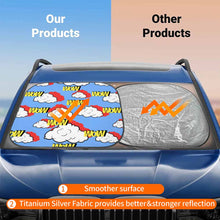 Charger l&#39;image dans la galerie, Pare-soleil de Voiture Pliable en Verre de Pare-brise (Une Paire) QC1104037 Personnalisé avec Texte Photo Image Logo
