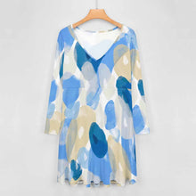 Charger l&#39;image dans la galerie, Robe personnalisée Femme oversize / Robe personnalisable col V B829 impression avec prénom photo logo (image unique)
