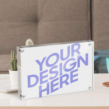 Charger l&#39;image dans la galerie, Cadre Photo Magnétique Acrylique Cadre Transparent Double Face GY0903955 personnalisé avec photo logo texte motif
