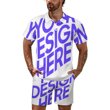 Charger l&#39;image dans la galerie, Ensemble polo manches courtes et short homme A46TZ personnalisé avec photo texte prénom (conception une image)
