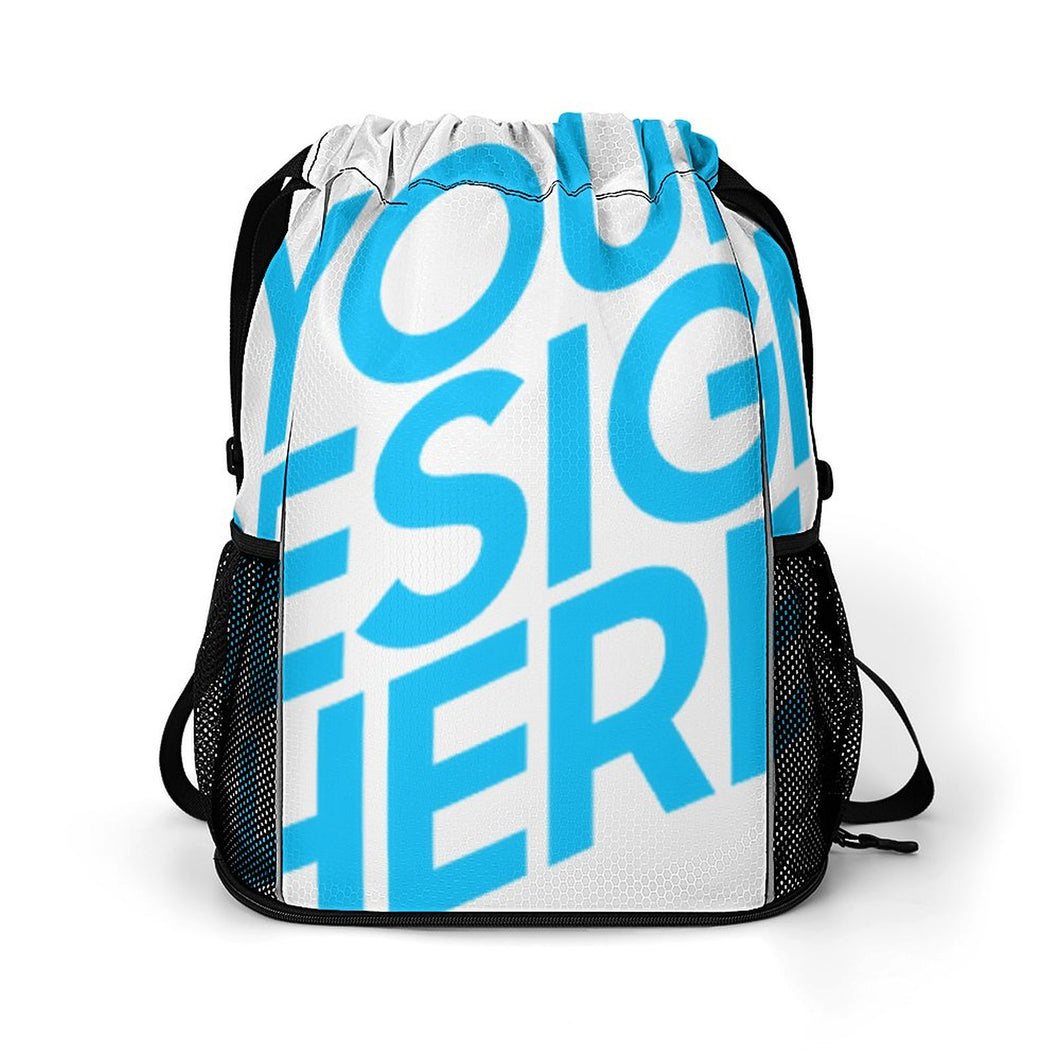 Sac de sport sac à dos de voyage avec cordon de serrage pour le sport (séparation humide et sec) personnalisé avec photo motif texte