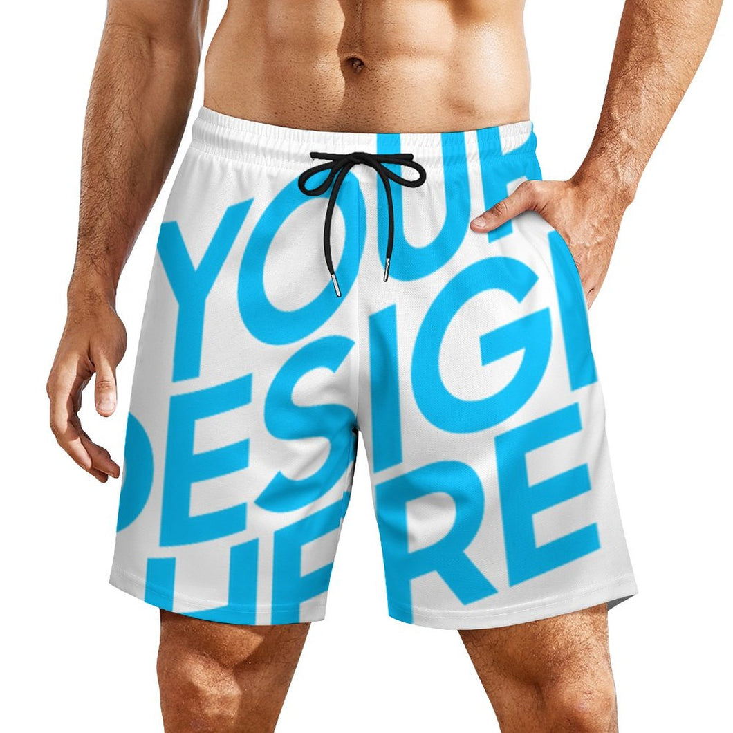 Maillots de bain short de compression de plage à séchage rapide pour hommes personnalisés avec motif photo texte (conception une image)