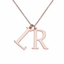 Charger l&#39;image dans la galerie, Collier avec lettre individuelle en argent sterling 925 pour femme personnalisé
