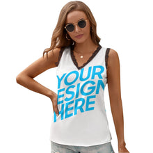 Charger l&#39;image dans la galerie, Tank Top caraco sans manches en col V pour femme NZ112 personnalisé avec photo image logo motif texte
