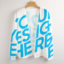 Charger l&#39;image dans la galerie, Cardigan tricot ouvert à épaules tombantes ample femme NZ055 personnalisé avec photo logo motif texte (impression d&#39;image unique)
