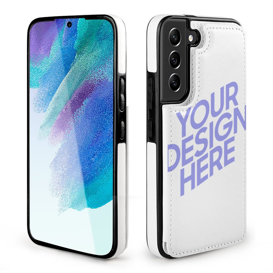 Coque de téléphone à rabat en cuir TPU pour Samsung Galaxy S22 Impression complète personnalisé avec photo logo texte motif
