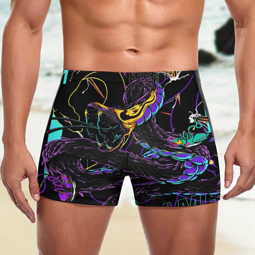 Slip de bain Boxer de bain Caleçon de bain homme DN003 personnalisé avec  photo logo motif texte (conception une image) pas cher en ligne France –