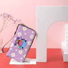 Charger l&#39;image dans la galerie, Portefeuille long / porte monnaie long en cuir pour femme homme personnalisé avec photo logo texte motif
