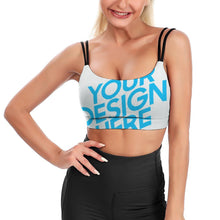 Charger l&#39;image dans la galerie, Soutien-gorge de sport de soutien sans couture d&#39;entraînement YJ034 personnalisé design avec photo texte
