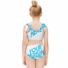 Charger l&#39;image dans la galerie, Maillot de bain deux pièces enfant fille à la mode NT022 personnalisé avec photo motif logo texte
