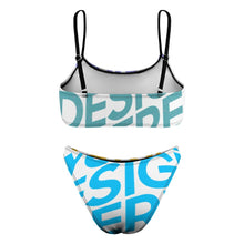 Charger l&#39;image dans la galerie, Maillot de bain bikini bustier ensemble 2 pièces femme personnalisé avec photo logo texte (conception multi-images)

